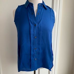 Kenneth Cole Royal Blue Sleeveless Blouse